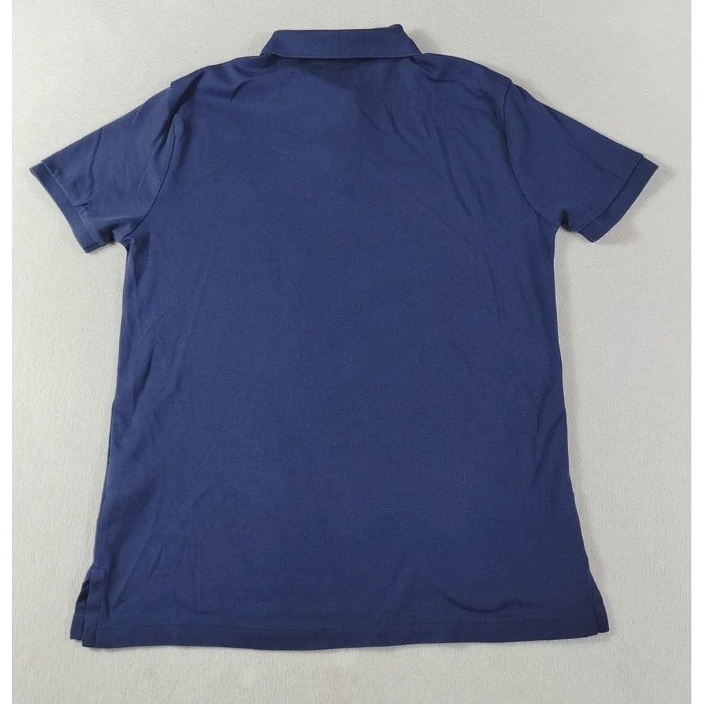 Polo Ralph Lauren Polo Shirt Mens Medium Blue Custom Slim Fit Pony Cotton Casual